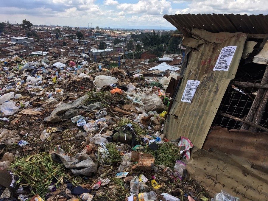 Kibera Slum in Nairobi with over 1 million inhabitants