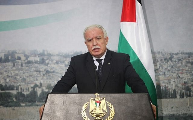 Palestinian Authority Foreign Minister Riyad al-Malki