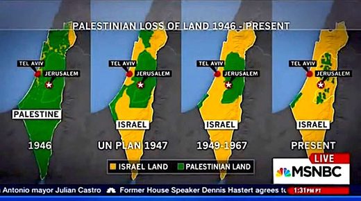 Palestine loss of land map