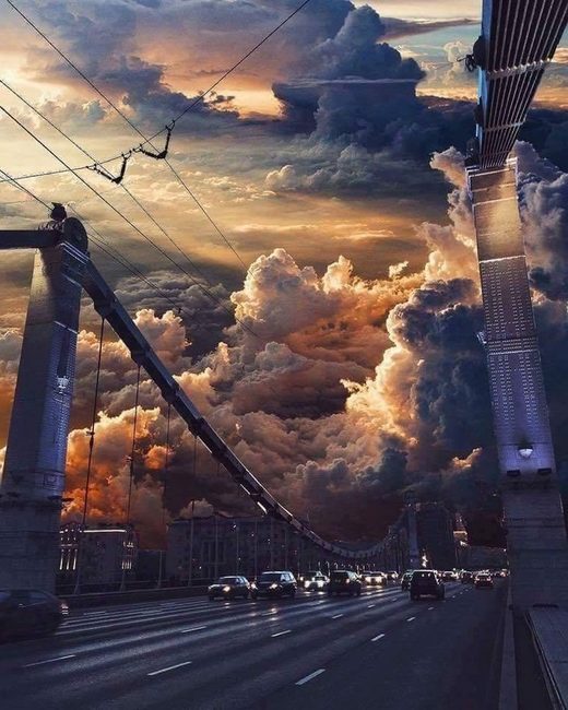 Click to enlarge Moscow, Krymski Bridge, 29 May 2017