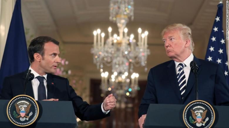 Click to enlarge Macron Trump