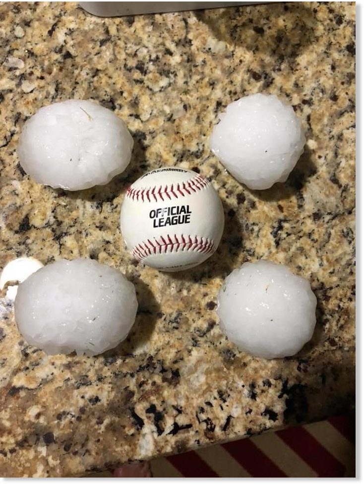 Baseballsized hail pounds parts of Texas Earth Changes