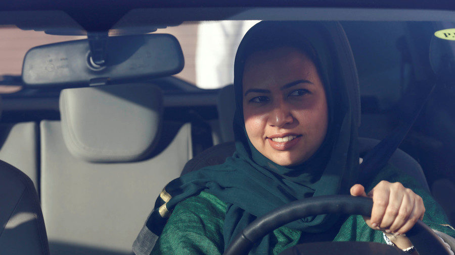 muslim woman driving