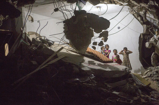 Khuzaa Gaza destroyed house