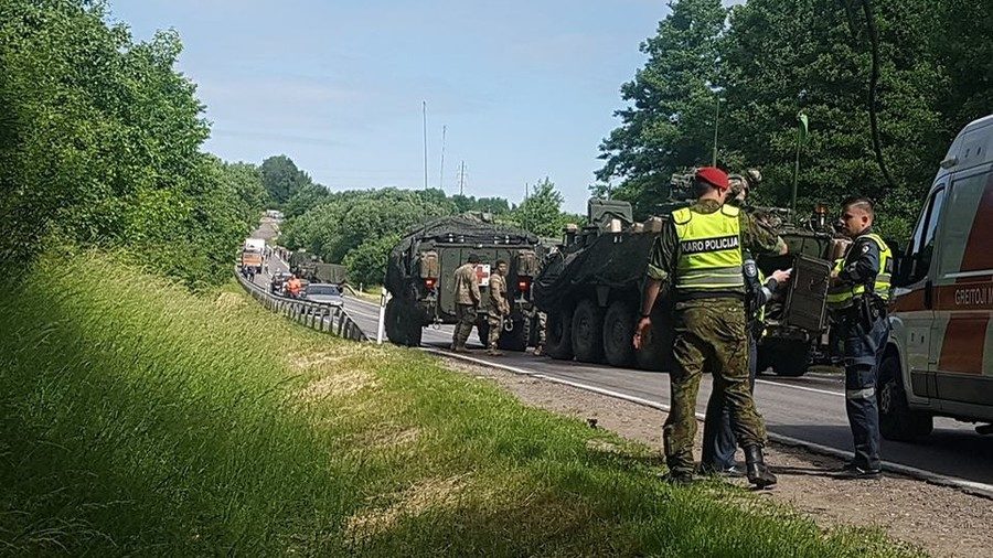 13 injured as 4 US armored vehicles collide on Lithuania road