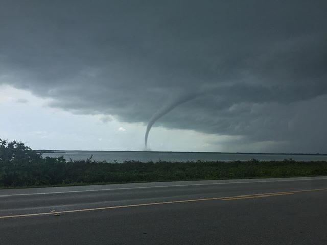 Waterspout north of Upper Sugarloaf Key