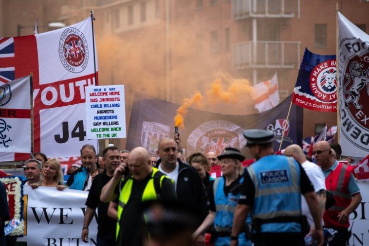 Click to enlarge Tommy Robinson protests