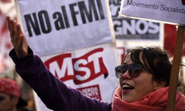 Click to enlarge IMF protest Argentina