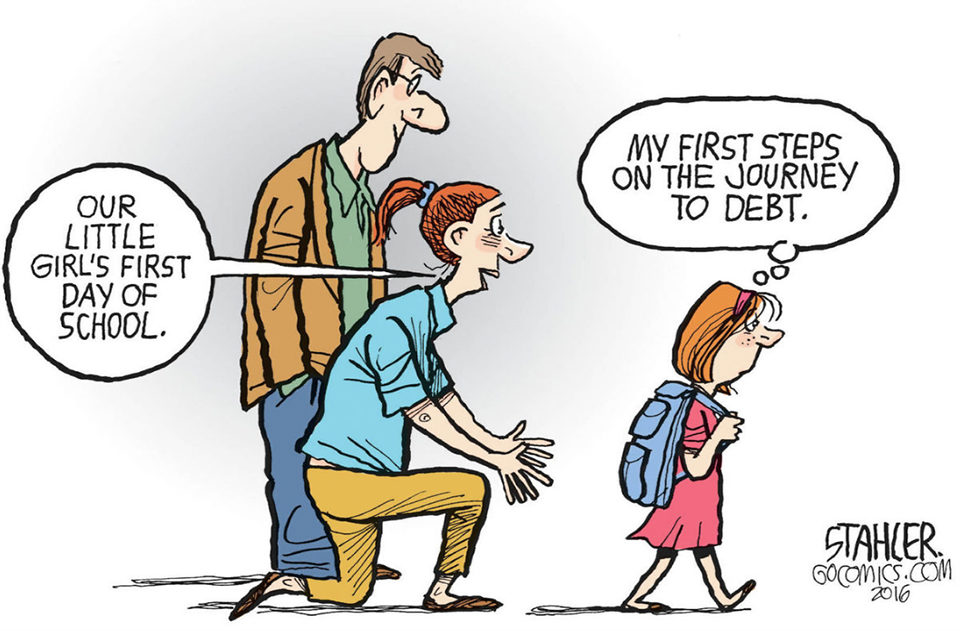 student debt cartoon