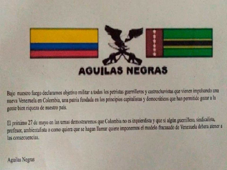 Aguilas Negras threat