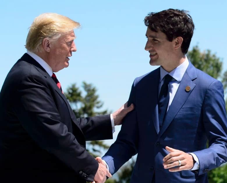 Click to enlarge Trump Trudeau G7