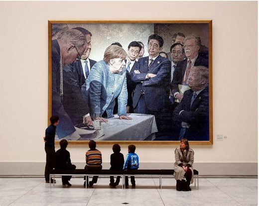 Click to enlarge Trump Merkel G7