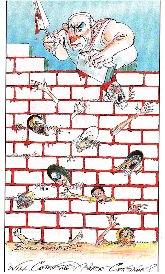 Netanyahu cartoon Gerald Scarfe Sunday Times