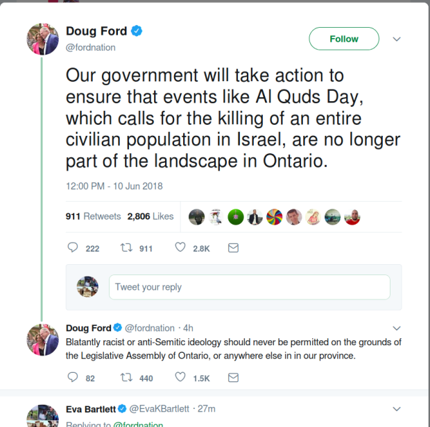 Doug Ford tweet