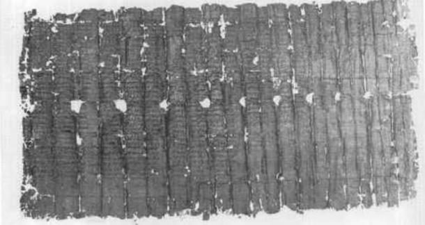 Click to enlarge Herculaneum Papyrus 1428: Philodemus, On Piety. (Friends of the Herculaneum Society)