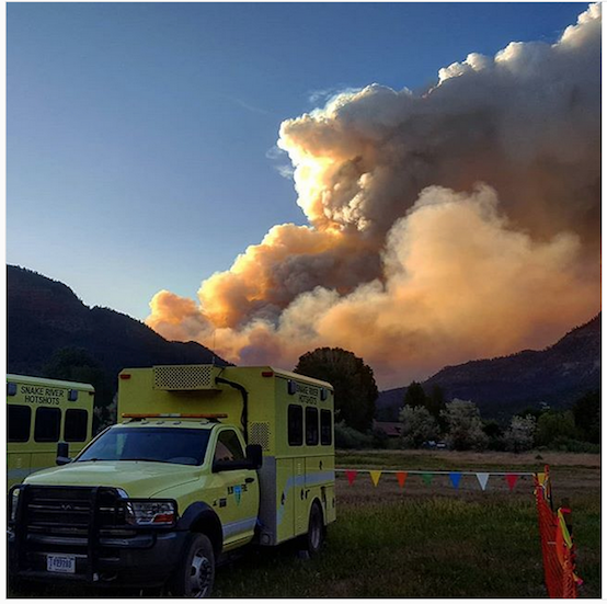 Click to enlarge San Juan National forest fire June 2018