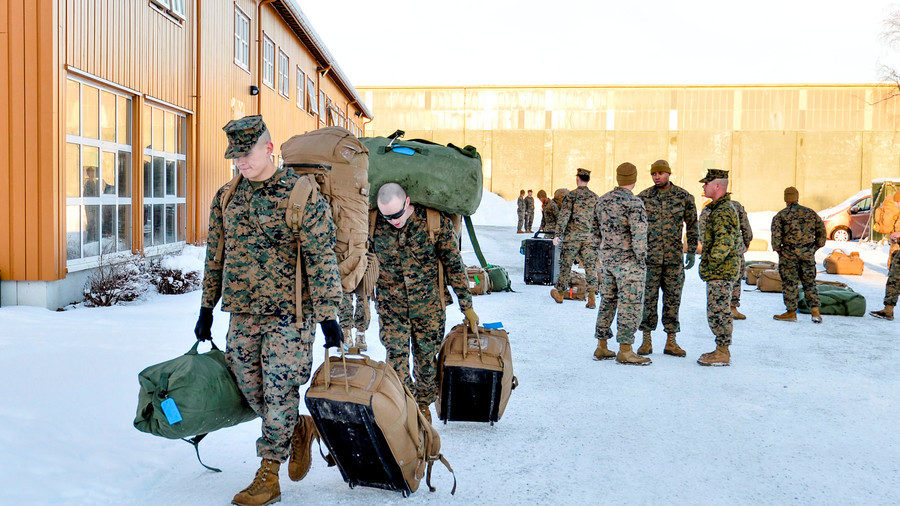 US Marines arrive in Stjordal, Norway January 16, 2017.