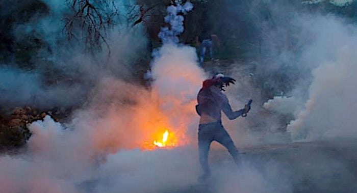 Tear gas Palestinian