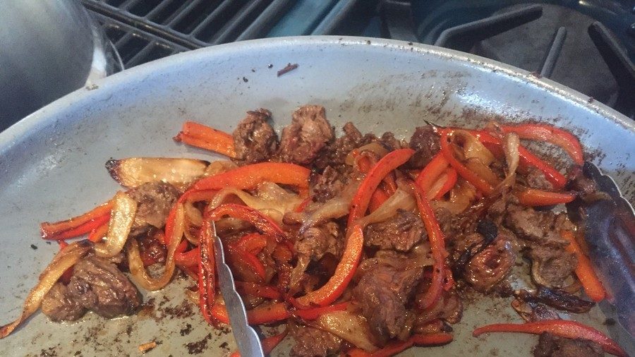 man cooks leg
