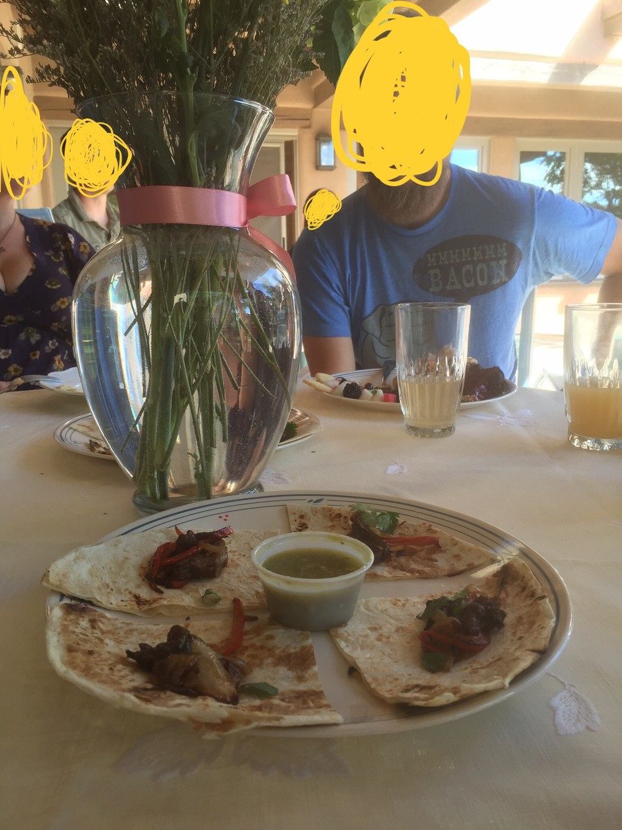 man cooks leg