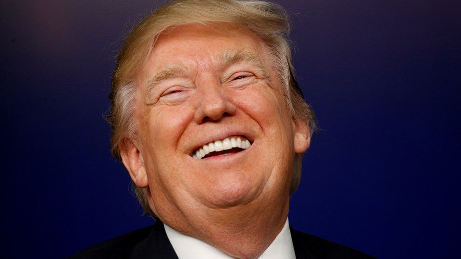 Trump laughing