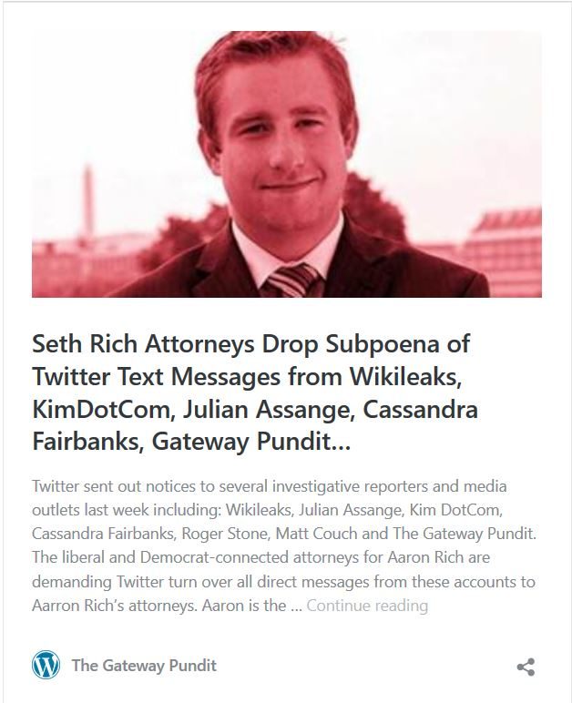 Seth Rich supoena