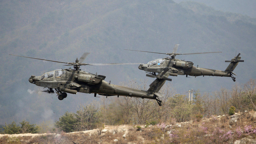 Click to enlarge Apache helicopters