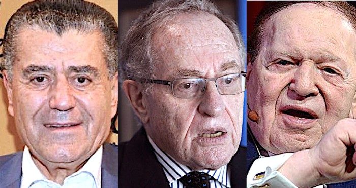 Saban, Dershowitz, Adelson
