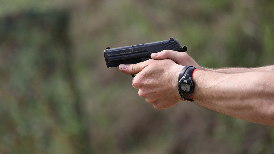 pointing gun