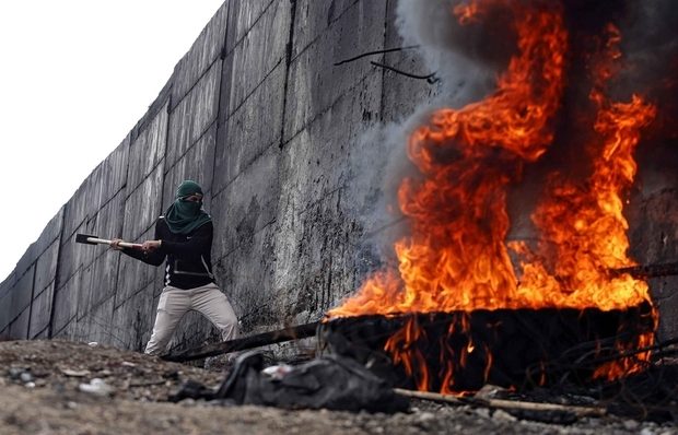 Click to enlarge Palestinian protester