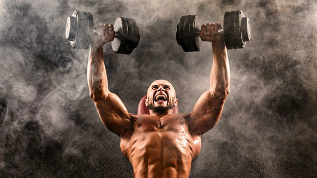 Click to enlarge man lifting weights