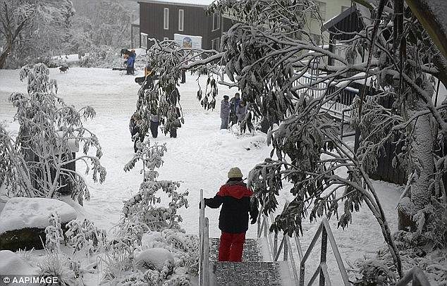 Click to enlarge Australia's south east was swept with feverishly cold temperatures