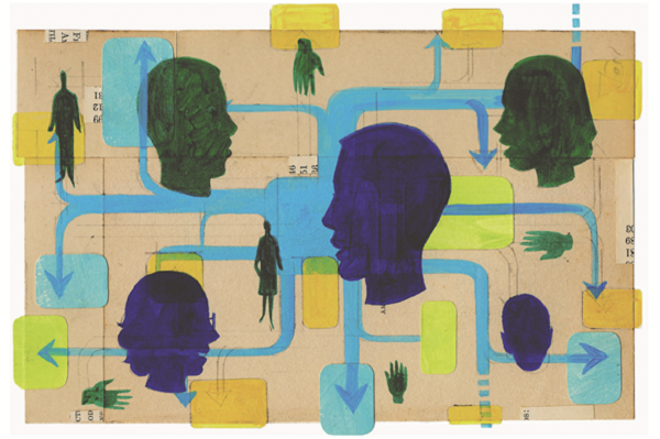Click to enlarge conversation flow chart art
