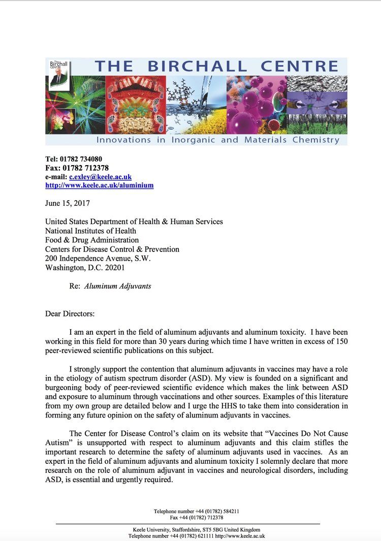 Click to enlarge Exley Letter 1