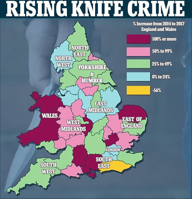 Click to enlarge UK knife crime