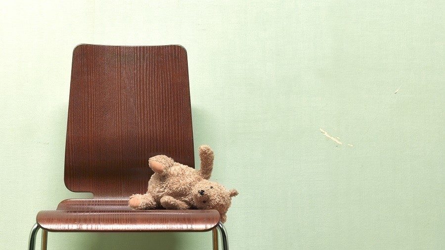 bear on chair