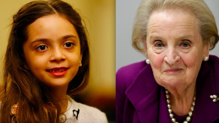 Click to enlarge Bana Alabed and Madeleine Albright