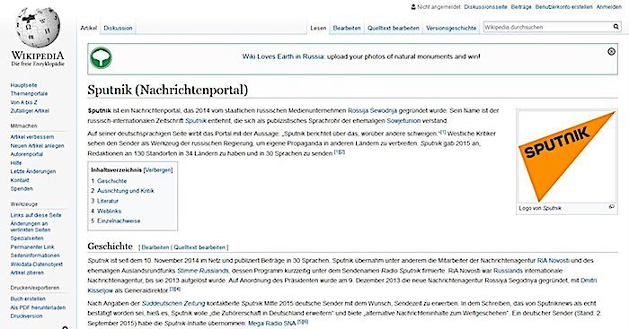 Click to enlarge Wiki SputnikGerman screengrab