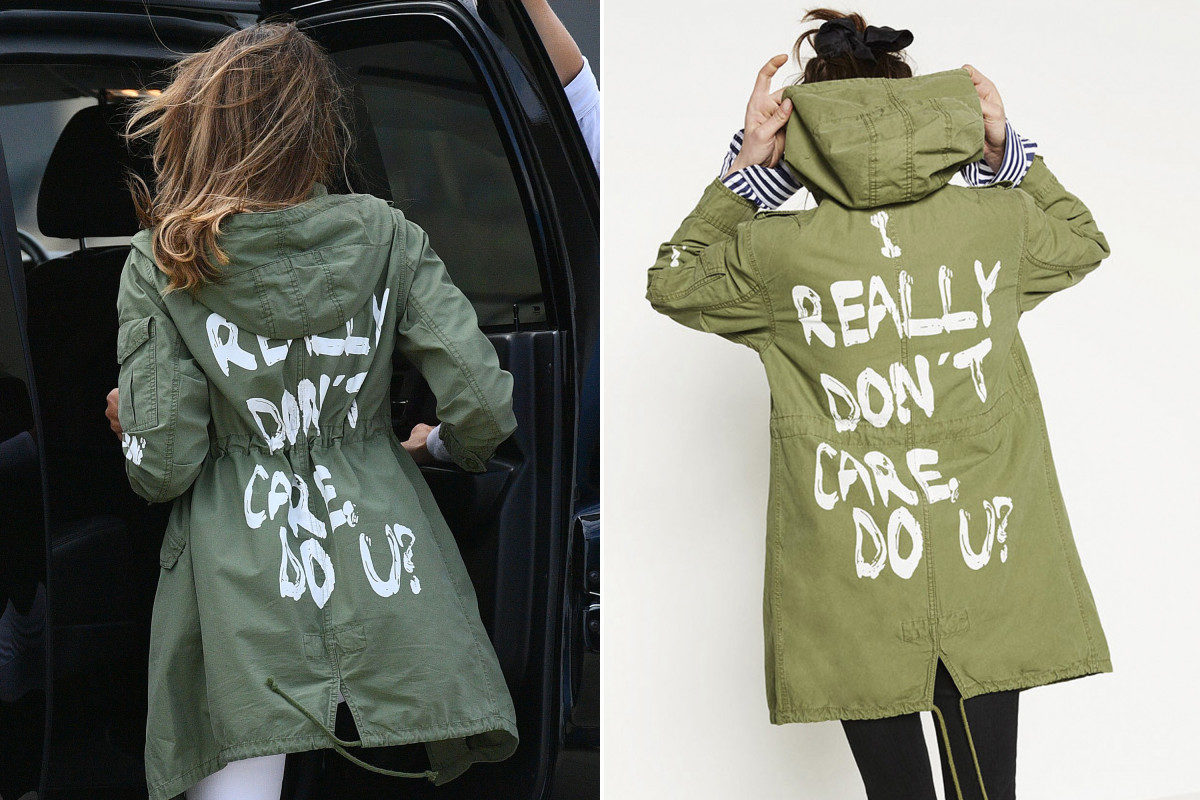 melania trump I really don't care jacket