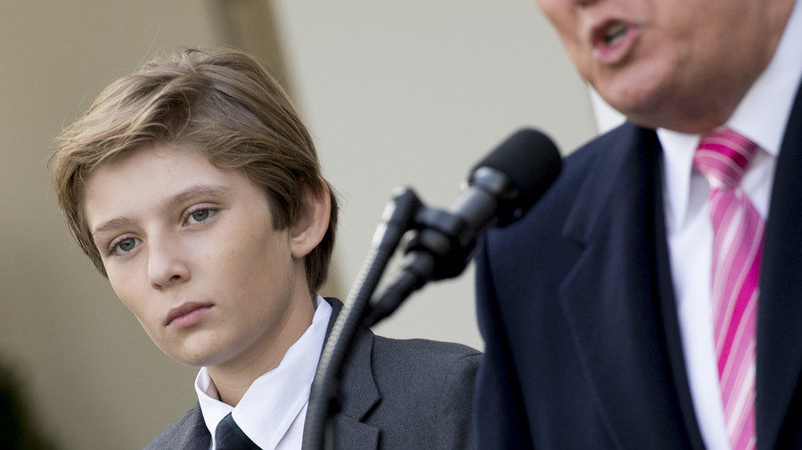 Click to enlarge Barron and Trump