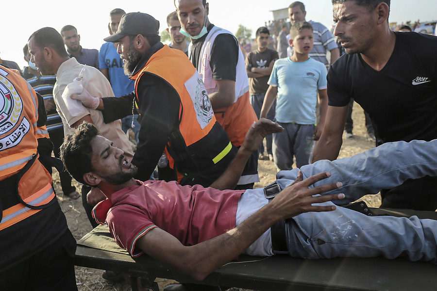 Injured protester