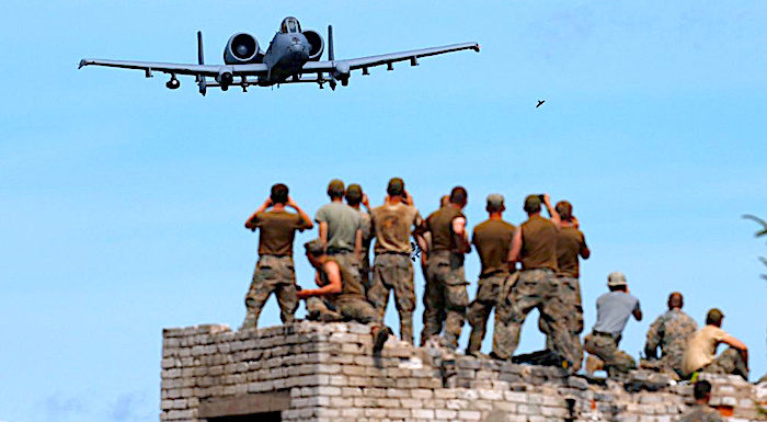 Click to enlarge Guys watching plane