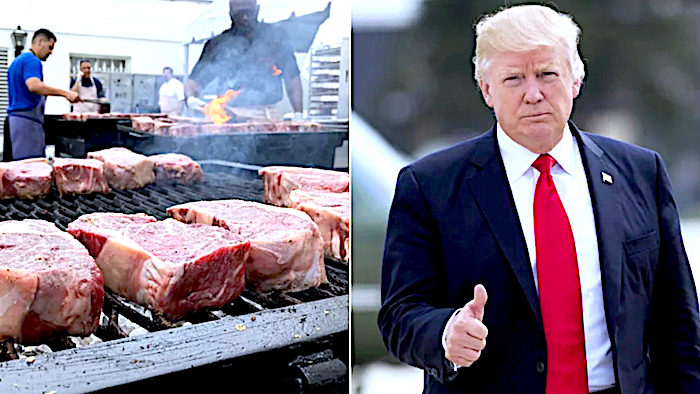 Trump and steaks