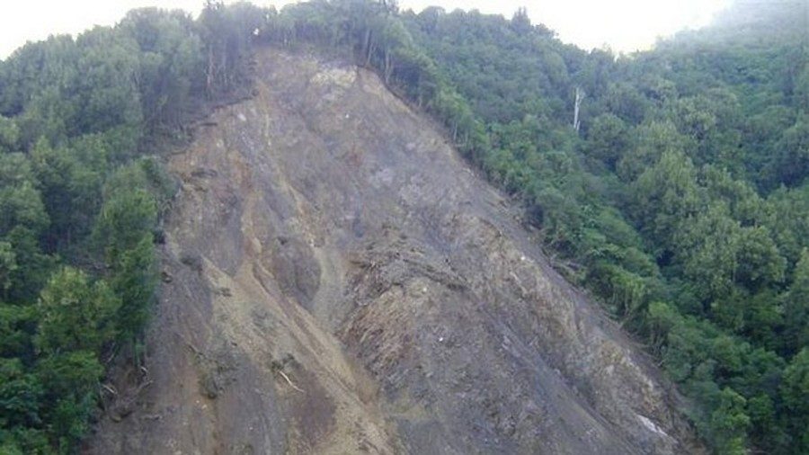 Slip face of Waioeka Gorge.