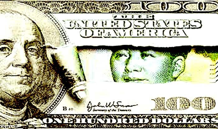 Click to enlarge Dollar peeking yuan
