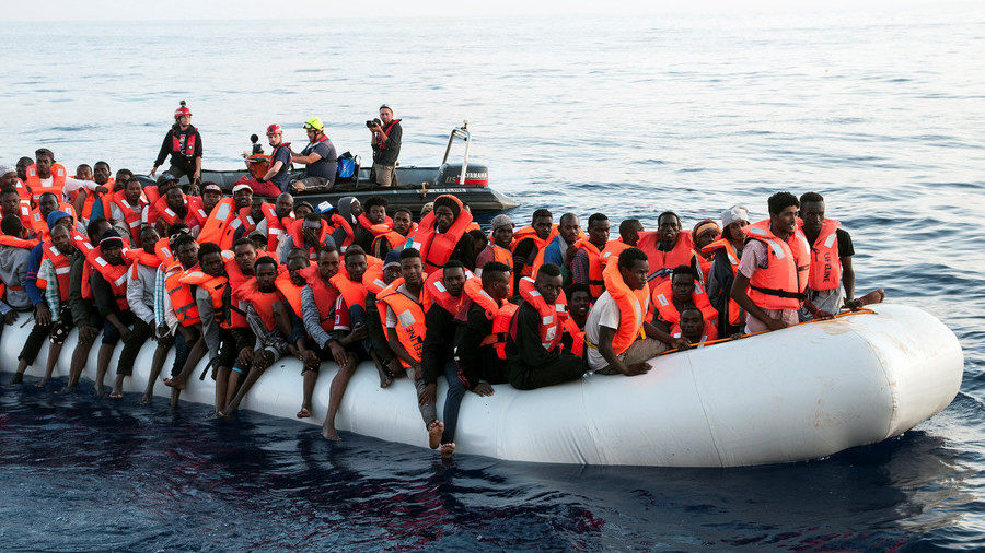 Click to enlarge migrant boat