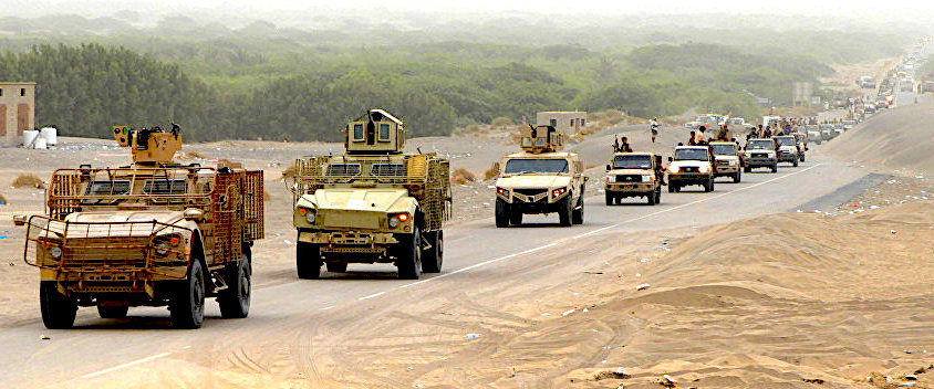 Click to enlarge Houthi convoy