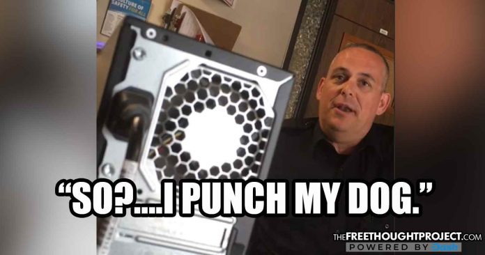cop punch dog