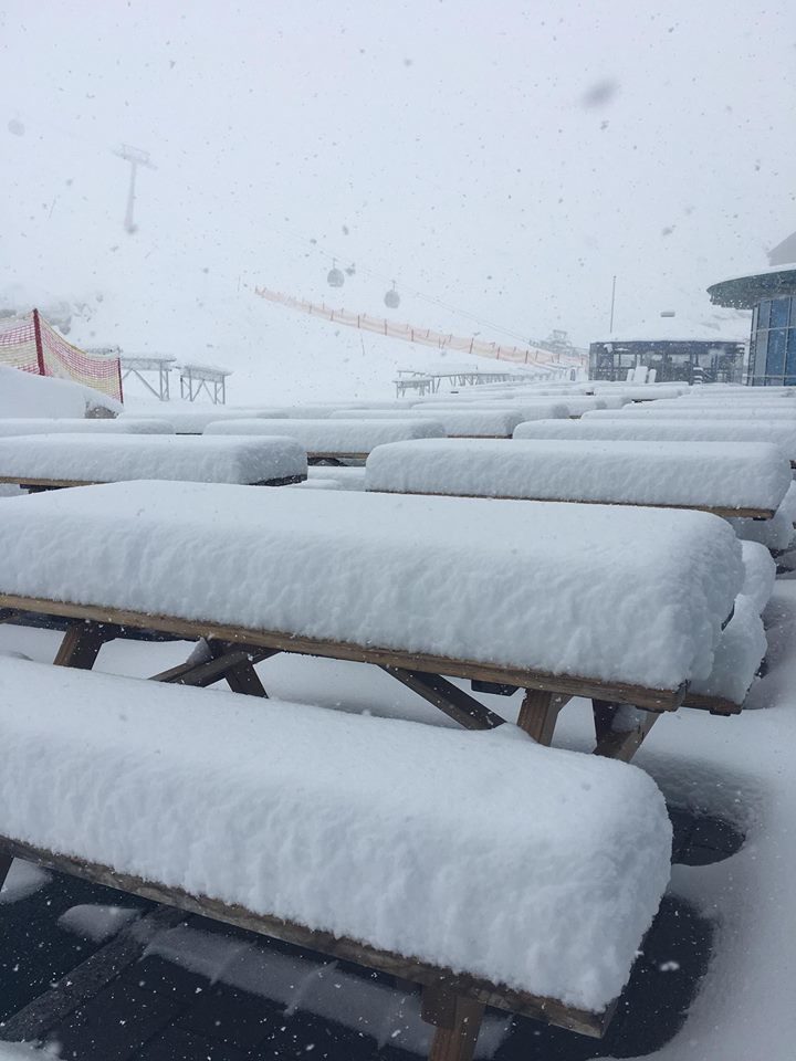 Kitzsteinhorn ski resort in Austria on 25th June