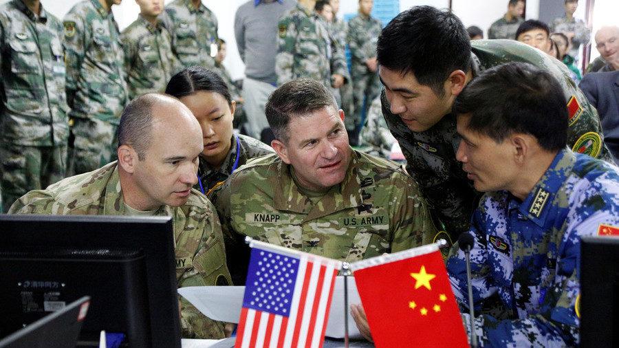 Members of US and Chinese army